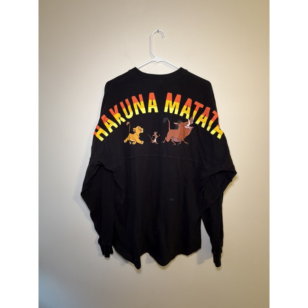 Disney The Lion King Spirit Jersey Shirt large Hakuna Matata Timone Pumba Black